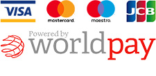 Visa, Mastercard, Maestro, JCB, Worldpay